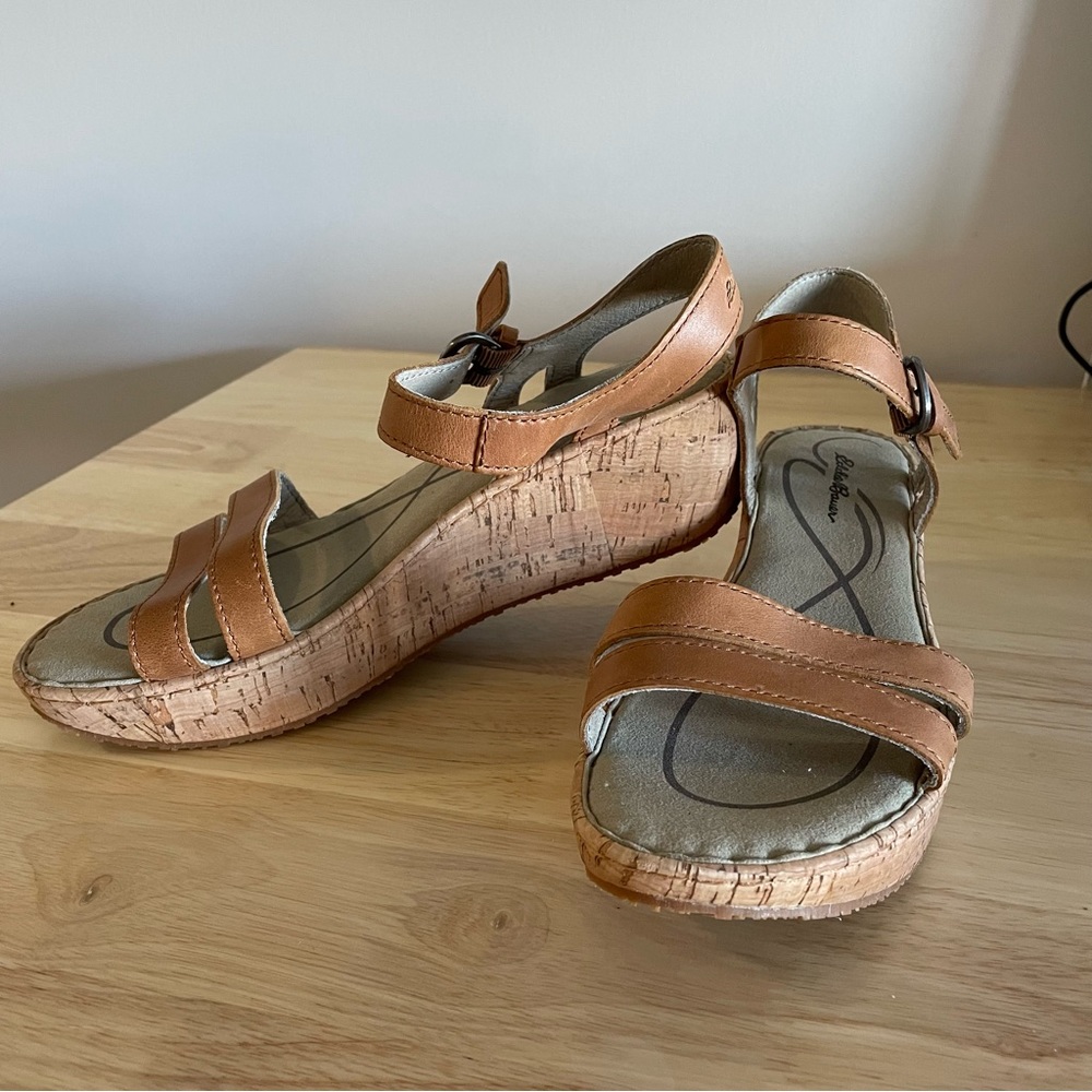 NWOT Eddie Bauer Kara Wedge Leather Sandals
